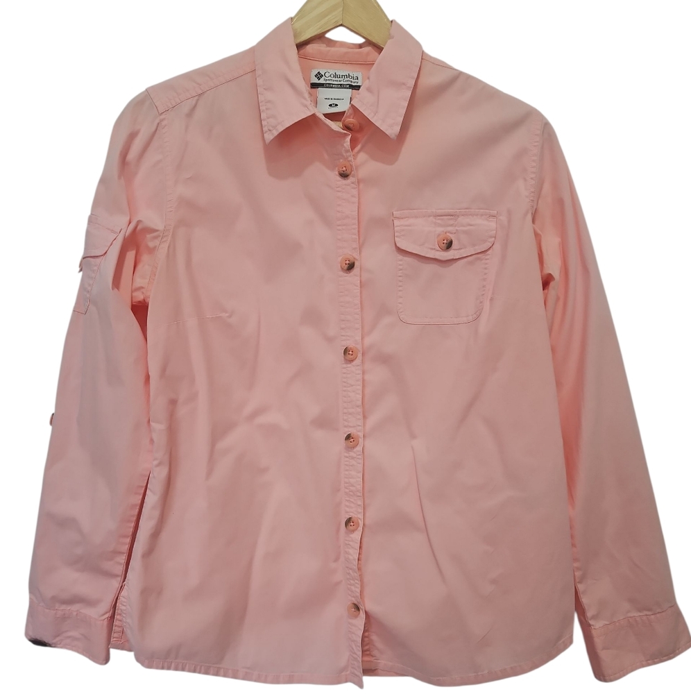 Columbia Woman's Long Sleeve Fishing Shirt Medium